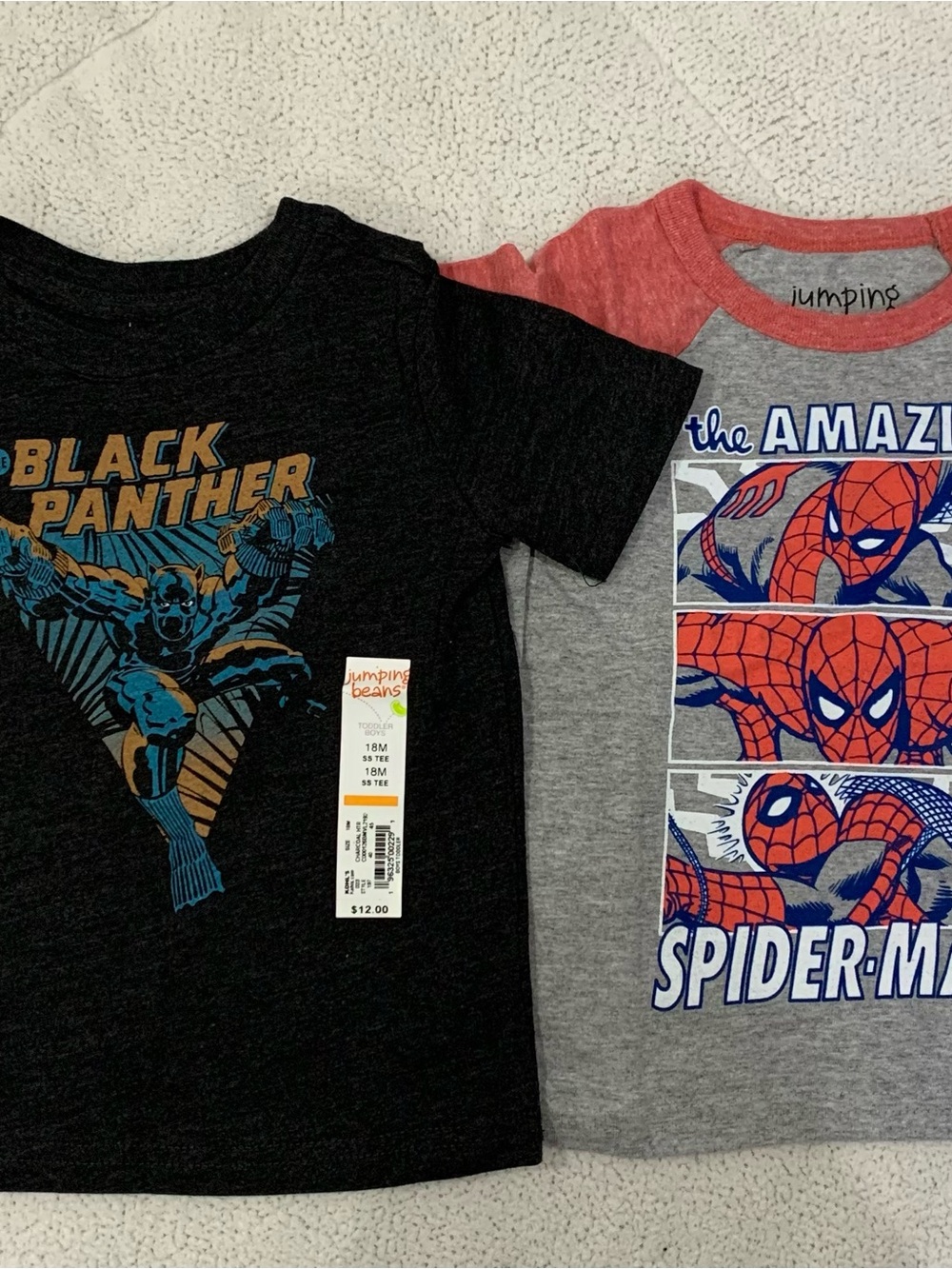 jumping beans Black & Gray Marvel Graphic Tee Set - Black, Gray, Red, Blue